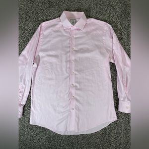 Maker And Company Men’s Large 42/16.5 Button Up Shirt Pink Cotton Point Collar